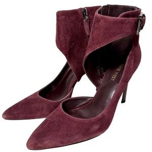 Nine West suede ankle buckle stiletto heels 7.5